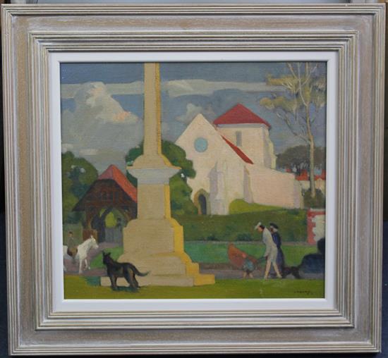 Charles H. H. Burleigh (1875-1956) St Margarets Church, Rottingdean, c.1930, 15.25 x 17in.